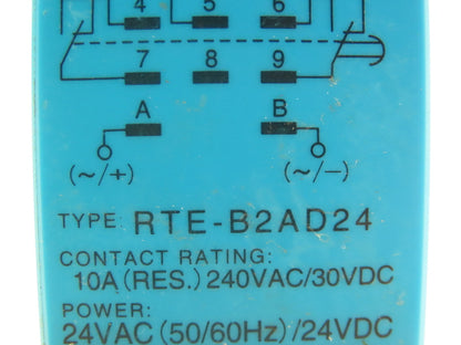 Idec RTE-B2AD24 Electronic Timer Relay Socket 24V 10A 240V 4 Adjustment Lot of 3