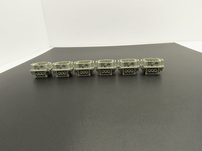 Epic 10190000 HB-E Male Connector Insert 6-Pin 16A 500V Lot of 6