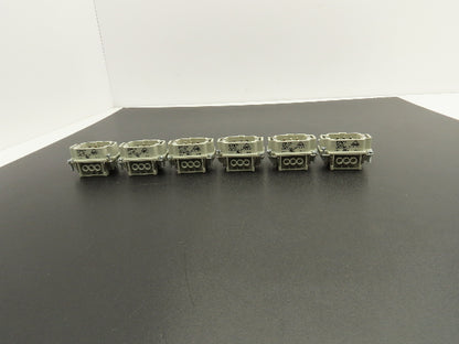 Epic 10190000 HB-E Male Connector Insert 6-Pin 16A 500V Lot of 6