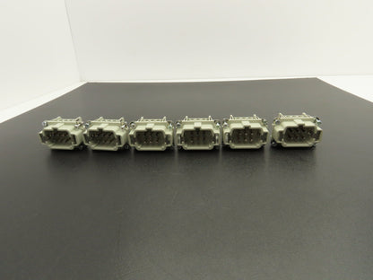 Epic 10190000 HB-E Male Connector Insert 6-Pin 16A 500V Lot of 6