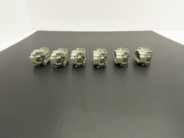 Epic 10190000 HB-E Male Connector Insert 6-Pin 16A 500V Lot of 6