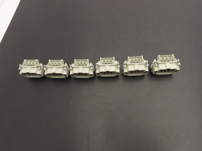Epic 10190000 HB-E Male Connector Insert 6-Pin 16A 500V Lot of 6