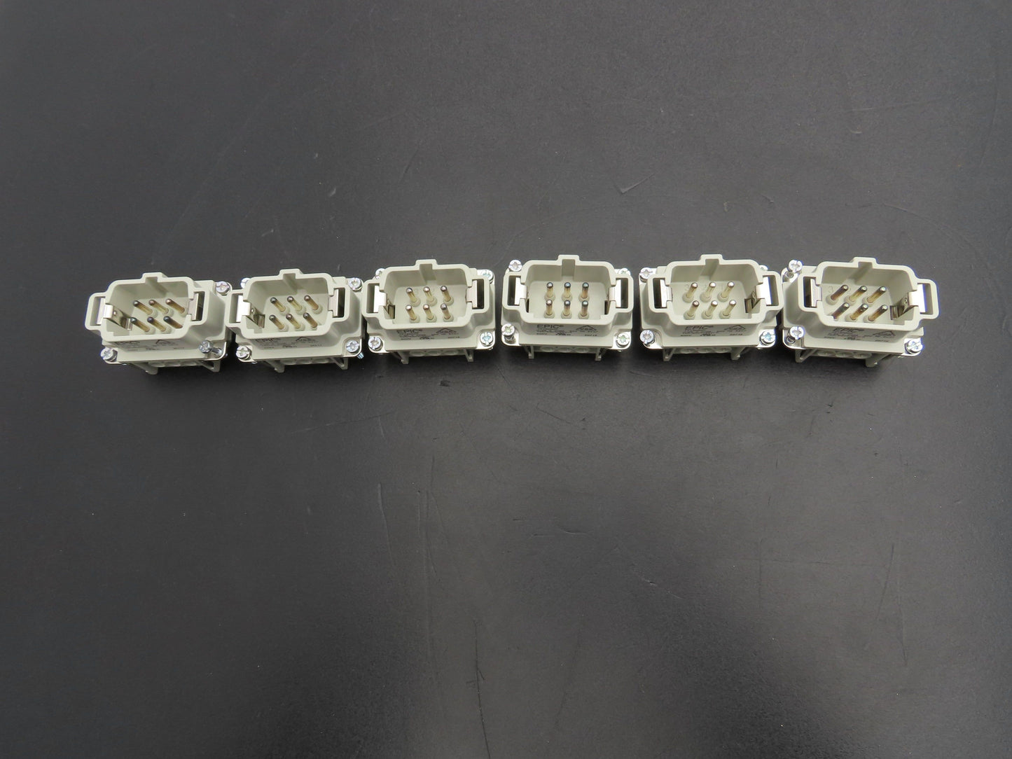 Epic 10190000 HB-E Male Connector Insert 6-Pin 16A 500V Lot of 6