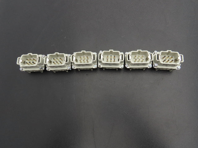 Epic 10190000 HB-E Male Connector Insert 6-Pin 16A 500V Lot of 6