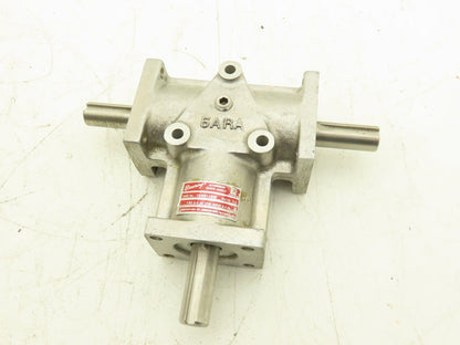 Browning 5ARA1-LR10 Right Angle Drive 1:1 Gearbox 1.8Hp 1750 RPM 5/8" Dual Shaft