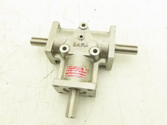 Browning 5ARA1-LR10 Right Angle Drive 1:1 Gearbox 1.8Hp 1750 RPM 5/8" Dual Shaft