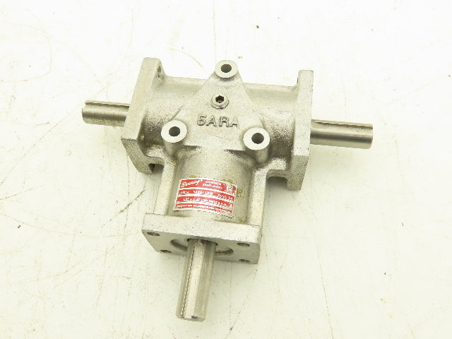 Browning 5ARA1-LR10 Right Angle Drive 1:1 Gearbox 1.8Hp 1750 RPM 5/8" Dual Shaft
