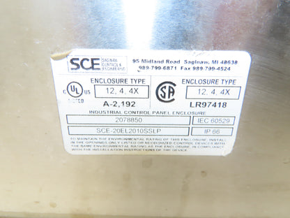 Saginaw Electrical Enclosure 20"x20"x10" Stainless Steel Wall Mount Fan Cooled