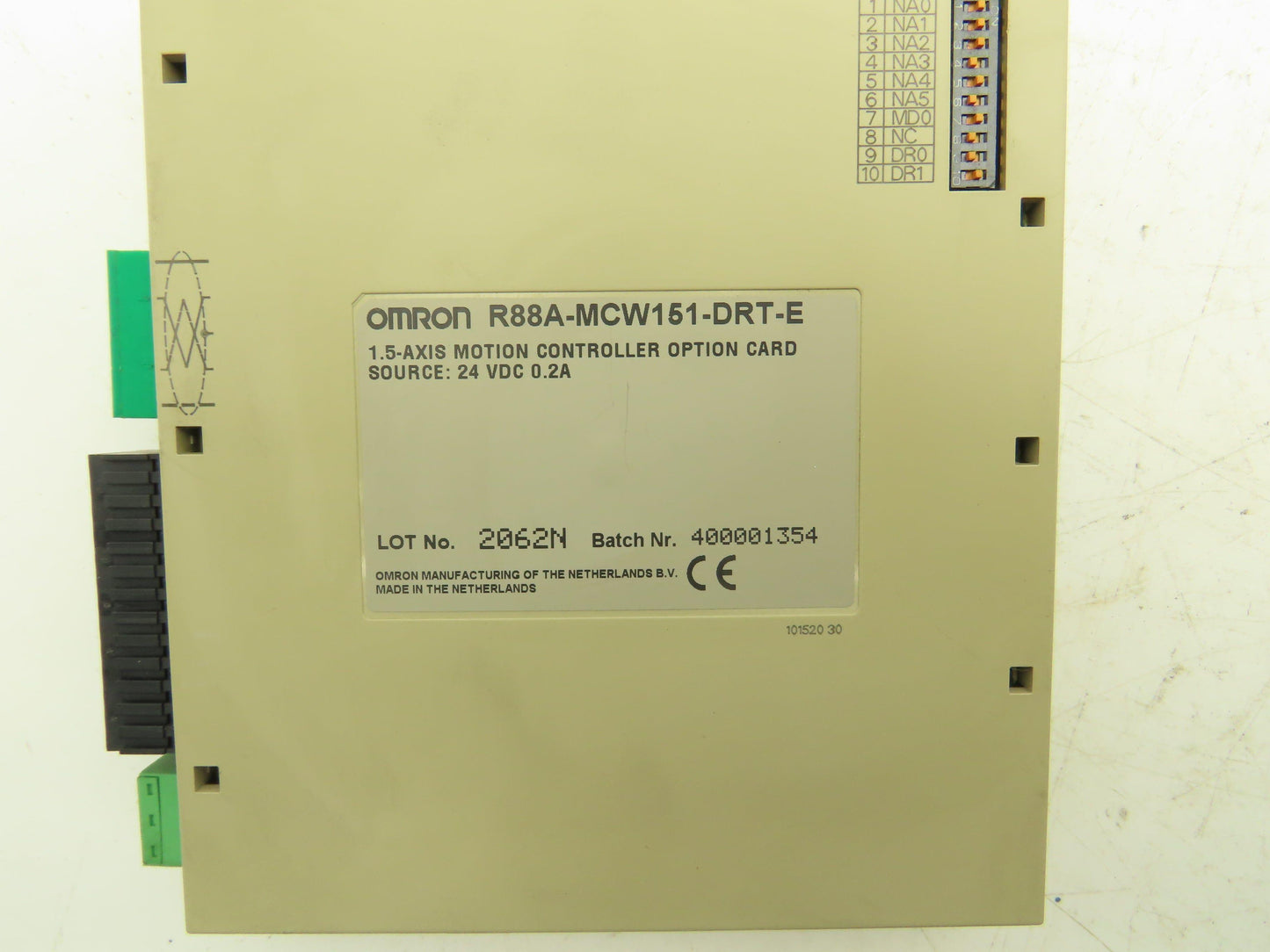 Omron R88A-MCW151-DRT-E 1.5 Axis Motion Controller Option Card 24V 0.2A