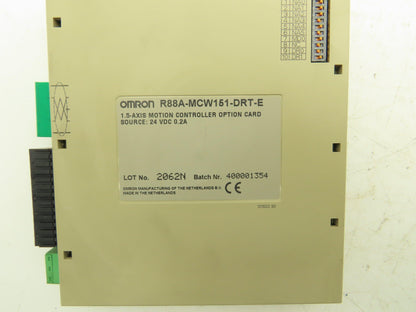 Omron R88A-MCW151-DRT-E 1.5 Axis Motion Controller Option Card 24V 0.2A