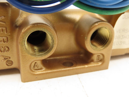 Versa VXX-4324-H-XX-3BC10 Pneumatic Solenoid Valve 4 Way 3 Position 1/2"NPT 120V