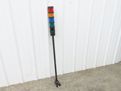Schneider XVB Stack Light Tower w/Horn Red Blue Amber Green 12-48V  48"H