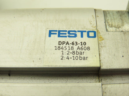 Festo DPA-63-10 Pneumatic Pressure Booster 58-145psi  Control Valve JH-5/2-D-2-C