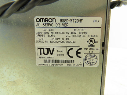 Omron R88D-WT20HF AC Servo Drive 480V 8.4A 2kW 3PH