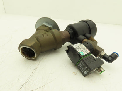 Buschjost 8472400.0000 2/2-Way Brass Angle Solenoid Valve 1" NC 24V 145psi