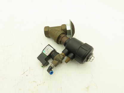 Buschjost 8472400.0000 2/2-Way Brass Angle Solenoid Valve 1" NC 24V 145psi