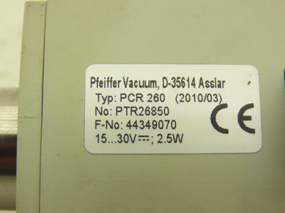 Pfeiffer Vacuum PCR 260 Compact Pirani Capacitance Gauge DN16 Flange 15-30Vdc