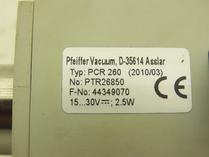 Pfeiffer Vacuum PCR 260 Compact Pirani Capacitance Gauge DN16 Flange 15-30Vdc