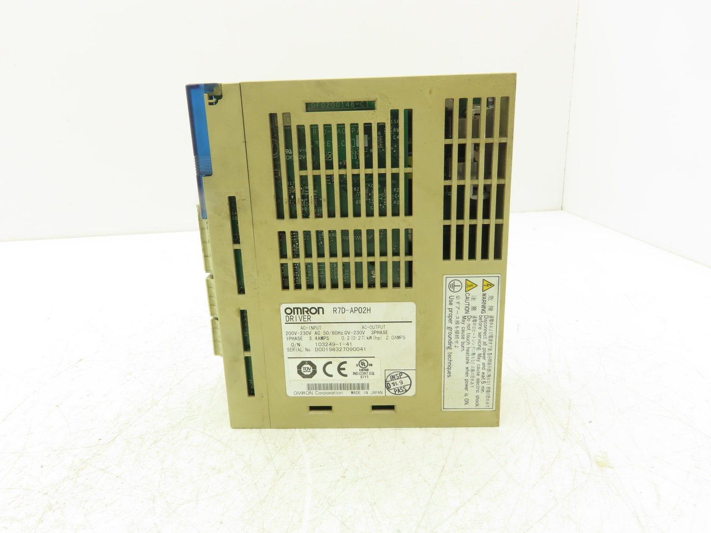 Omron R7D-AP02H Smartstep Driver 0.2kW 200-230v 3.4A 1ph In 0-230V 2A 3ph Out