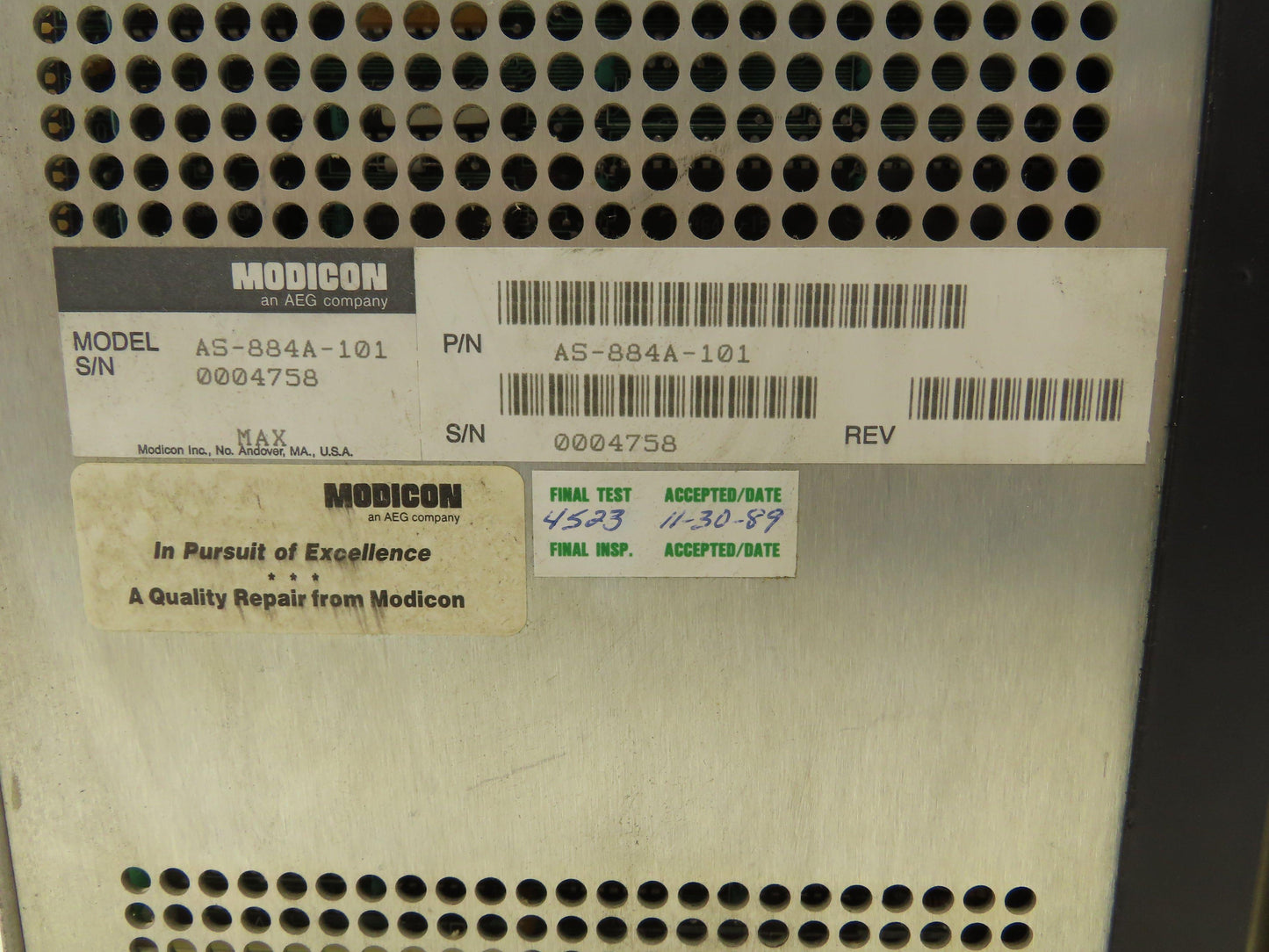 Modicon 884 Gould Controller Processor Module AS-C815-110 AS-C821-100 With Key