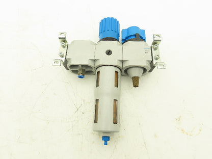 Festo LFR-3/8-D-MIDI Compressed Air Filter Regulator Combo w/Lockout Valve G3/8"