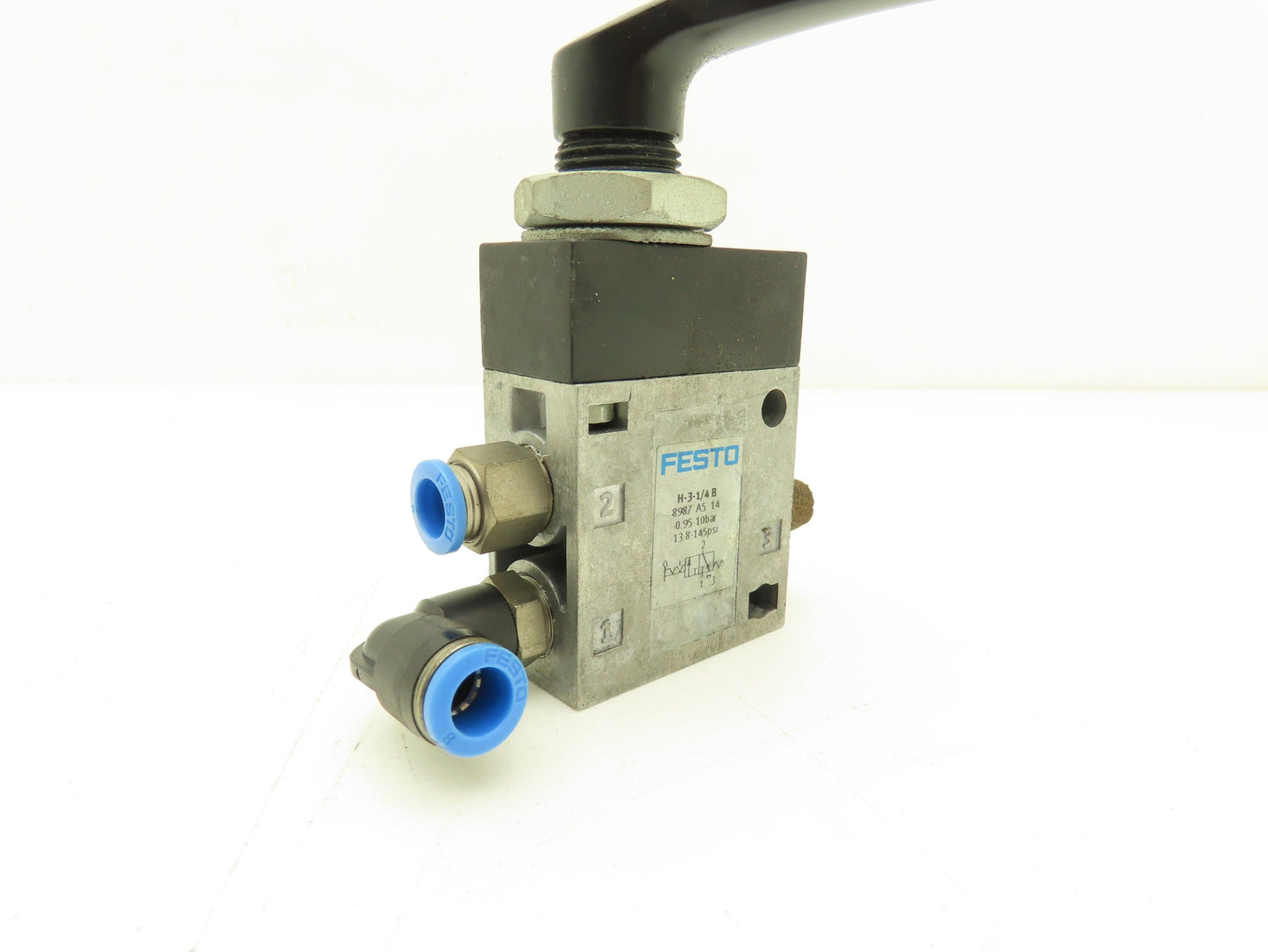 Festo H-3-1/4-B Pneumatic Manual Hand Lever Valve 3/2-way 145psi G1/4"  Lot of 2