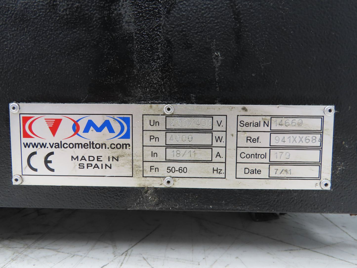 Valco Melton 941XX684 Hot Glue Melt Machine 230/400V 1Ph 4000W