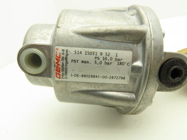 GEMU 514 15D31 9 52 1 Pneumatically Operated Angular Seat Globe Valve 1/2"NPT NO