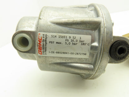 GEMU 514 15D31 9 52 1 Pneumatically Operated Angular Seat Globe Valve 1/2"NPT NO