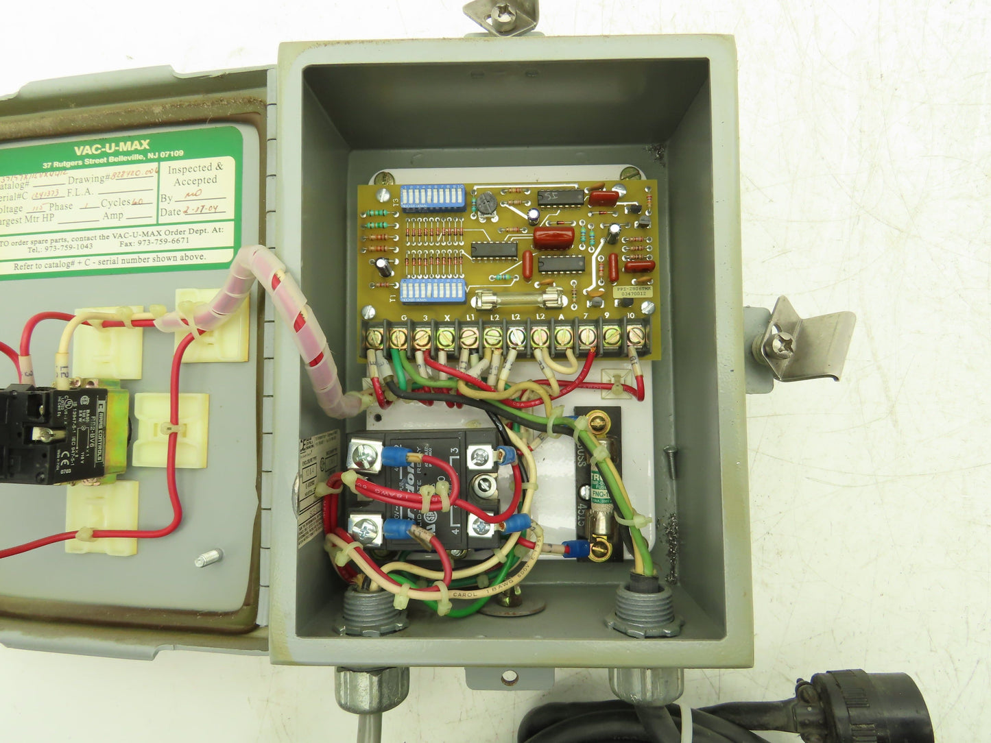 Vac-u-max 37197 Vacuum Power Control Module 115V 1Ph