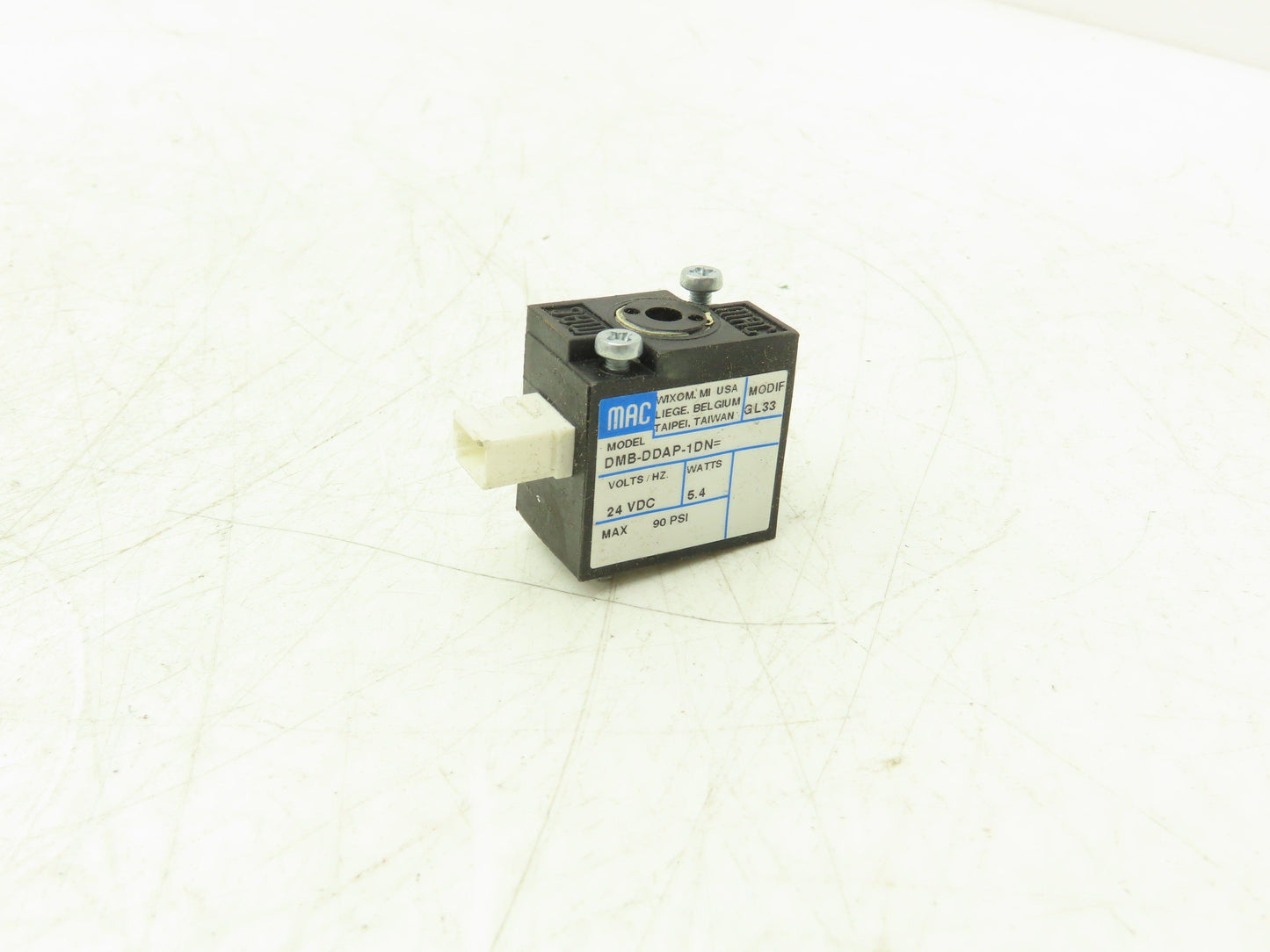 MAC DMB-DDAP-1DN Solenoid Coil 24VDC 5.4W 90psi