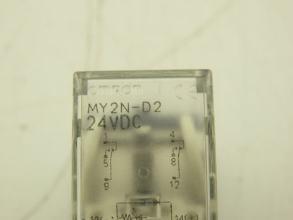 Omron MY2N-D2 Socket Relay 24VDC With Base PYF08A-E Lot Of 12