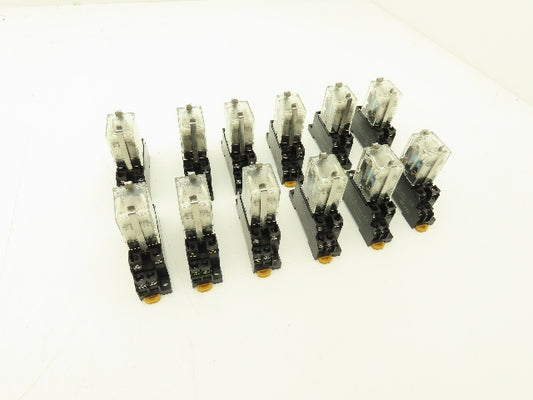 Omron MY2N-D2 Socket Relay 24VDC With Base PYF08A-E Lot Of 12