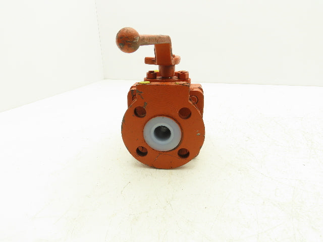 Crane Xomox 911 DI/PFA Lined Ball Valve 1" ANSI Flange