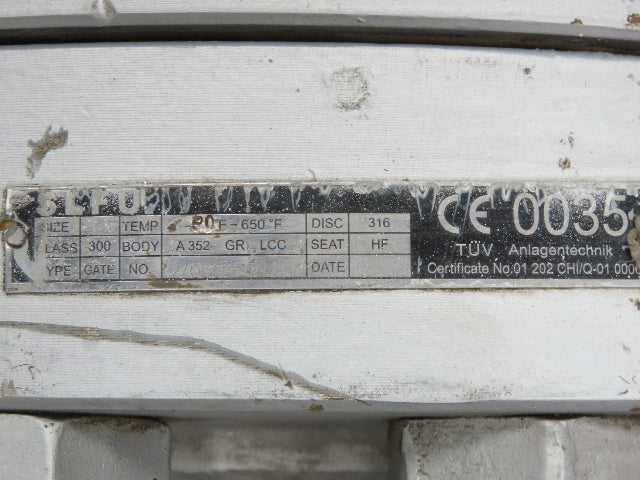 Newco 13F-LCC4/2-NC  14" Gate Valve Class 300 Gear Operated Side Handwheel