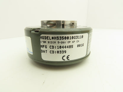 Dynapar HS350010G3110 Rotary Encoder Incremental 5-26V 10 PPR 1" Through Shaft