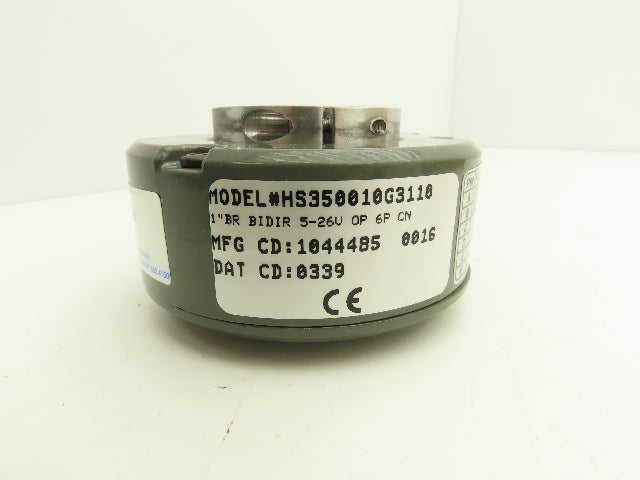 Dynapar HS350010G3110 Rotary Encoder Incremental 5-26V 10 PPR 1" Through Shaft