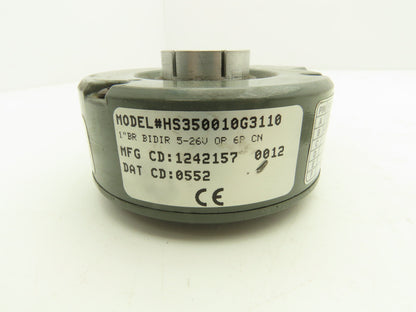 Dynapar HS350010G3110 Rotary Encoder Incremental 5-26V 10 PPR 1" Through Shaft