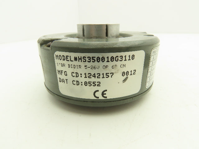 Dynapar HS350010G3110 Rotary Encoder Incremental 5-26V 10 PPR 1" Through Shaft