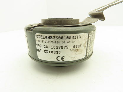Dynapar HS350010G3110 Rotary Encoder Incremental 5-26V 10 PPR 1" Through Shaft