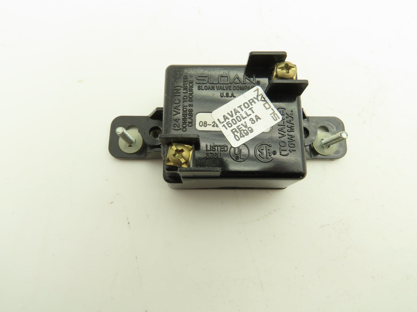 Sloan 1500LLT Lavatory Flush Sensor Rev 3A 24VAC In