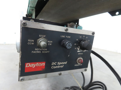 Roach 18"x 6' Slider Bed Conveyor 13"Belt Variable Speed 2-way Drive 120V 65fpm