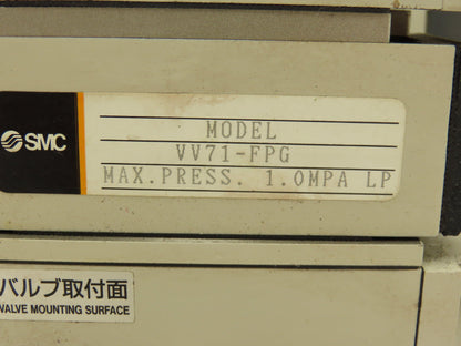 SMC VV713-03R-03D Solenoid Valve Stack 4-Station Manifold