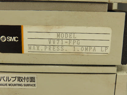 SMC VV713-03R-03D Solenoid Valve Stack 4-Station Manifold