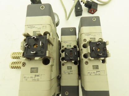 SMC VV713-03R-03D Solenoid Valve Stack 4-Station Manifold