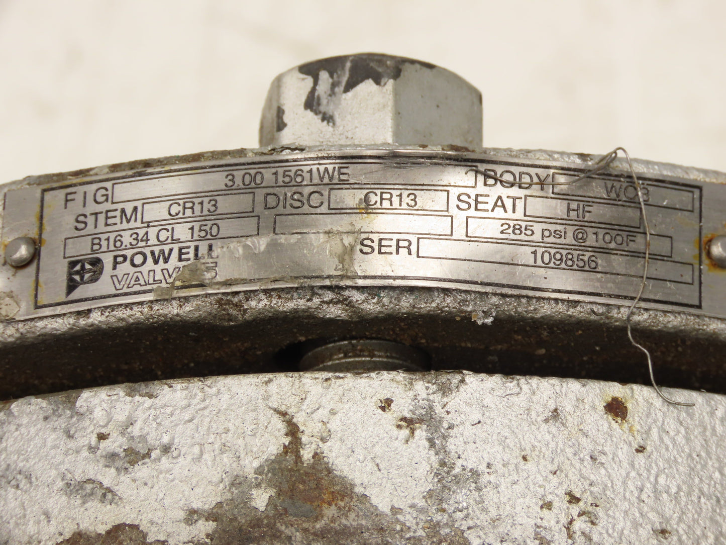 Powell 3.00 1561WE Swing Check Valve 3" Buttweld Carbon Steel Class 150