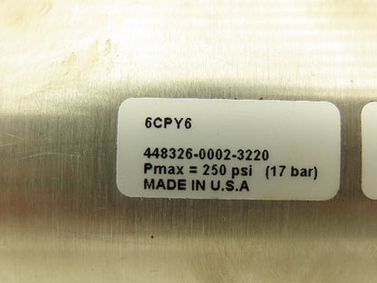 Speedaire 6CPY6 Pneumatic Air Cylinder 2.5" Bore 4" Stroke 250 PSI 5/8"
