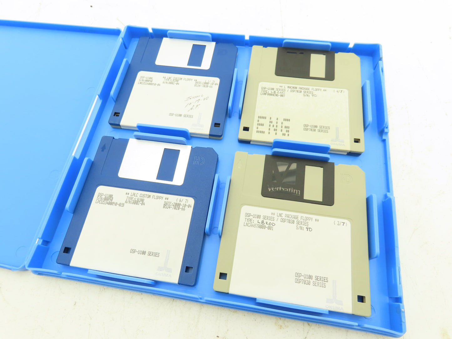 Okuma LB200 CNC Lathe Floppy Disc Files Set with Case OSP-U100