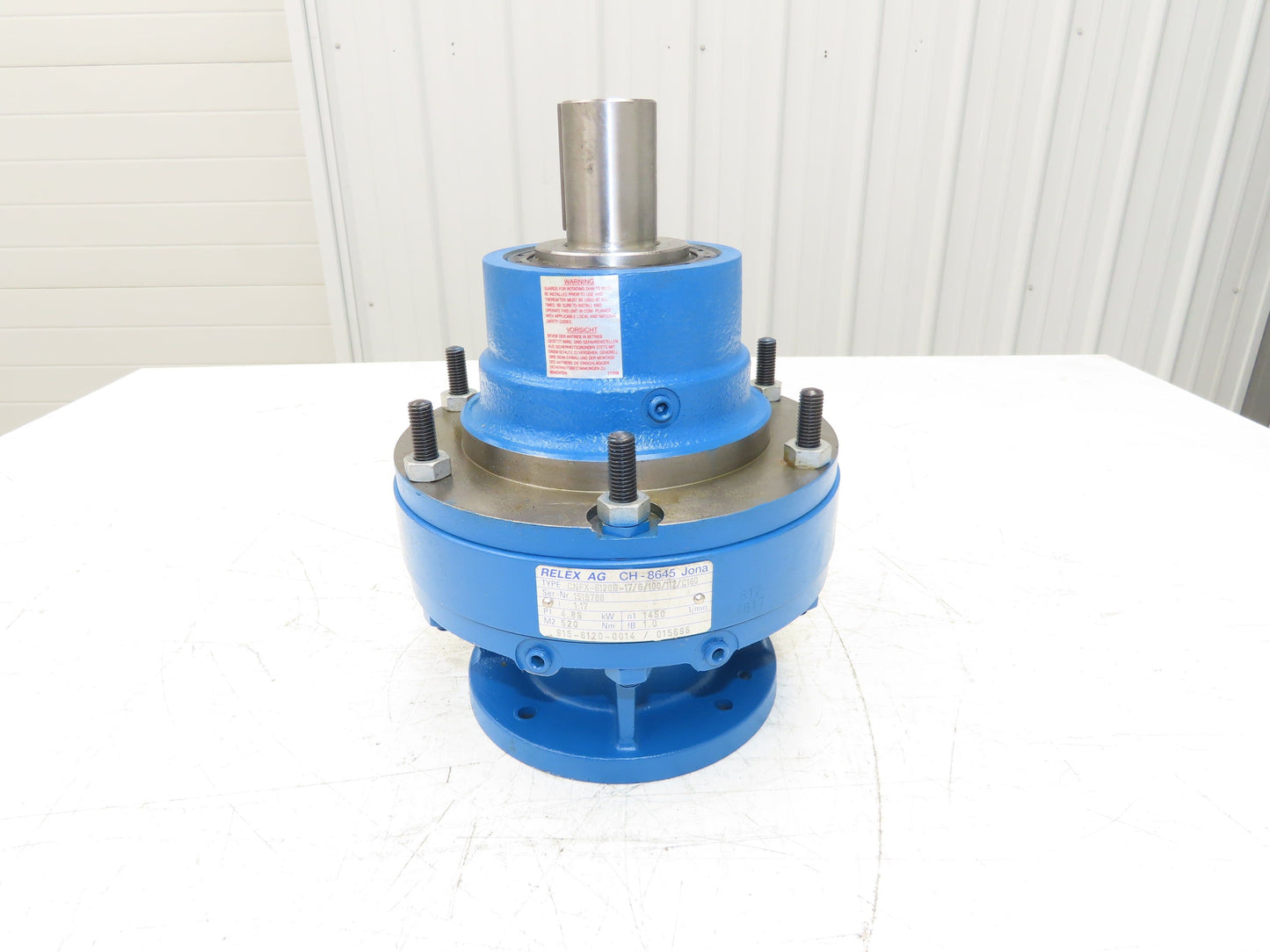 Relex AG CH-8645 Gearbox Jona 17:1 Reducer 6.5 Hp 85rpm 182T Inline