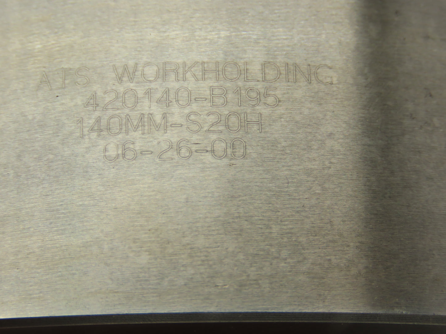 ATS Workholding 140MM-S20H Pull Back Collet Chuck 140mm Spindle